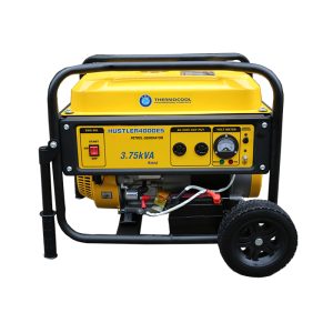 Hustler 4000ES. 3.75kVA/3.0kW. Single phase petrol generator which comes with free Engine Oil